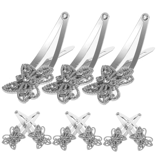 HONITANO 12stücke Schmetterlingshaarspangen Mit Strasssteinen Haarschmuck Für Damen Metallspangen Mit Druckknöpfen Süße Und Haaraccessoires Für Mädchen Und Teenager von HONITANO