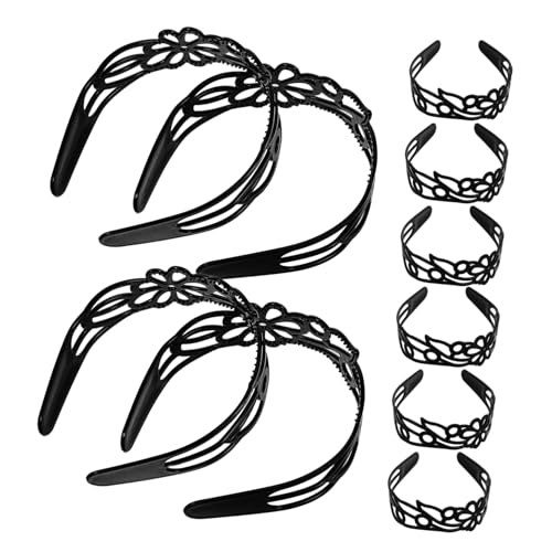 HONITANO 12stücke Schwarzes Breites Blumenstirnband Aus Kunststoff Vintage-stirnband Für Damen Breites Stirnband Mit Blumenmuster Für Make-up-spa-party-looks von HONITANO