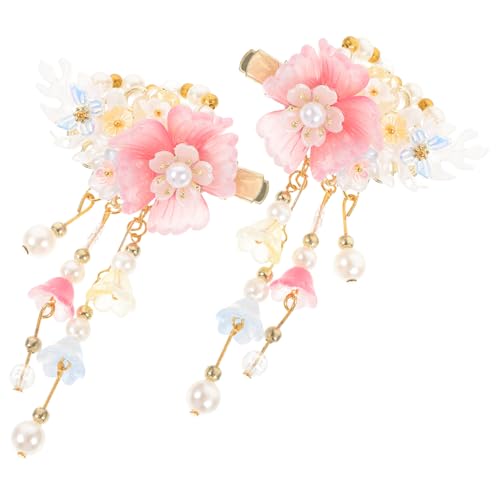 HONITANO Chinesische Haarspangen Mit Blumenquaste Asiatische Haaraccessoires Für Frauen Haarspangen Im Hanfu-stil Für Hochzeit Und Geburtstagsfeier von HONITANO