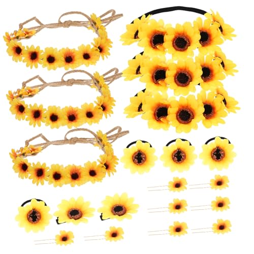 HONITANO 1satz Braut Haarband Mit Sonnenblumen-haarspangen Teiliges Boho Kopfstück Für Hochzeiten Fotoshootings Und Tägliche Outfits Für Damen Und Mädchen von HONITANO