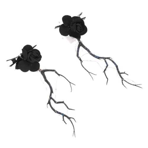 HONITANO 1paar Glühende Rentierhörner Haarspange Für Weihnachten Funkelnde Antler Barrette Festlicher Kopfschmuck Für Cosplay Und Kindergeburtstag Süßes Accessoire Für Feiertage von HONITANO