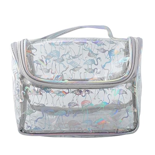 HONITANO 1stück Große Kapazität Kosmetiktasche Aus PVC wasserdichte Transparente Aufbewahrungstasche Für Damen Flamingo-Muster Für Reisen Und Persönliche Pflegeartikel von HONITANO