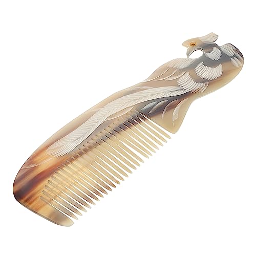 HONITANO Massagekamm Aus Ochsenhorn Naturbelassen Kopfhautmassager Kamm Für Haarpflege Und Massage Antistatisch Für Männer Und Frauen von HONITANO