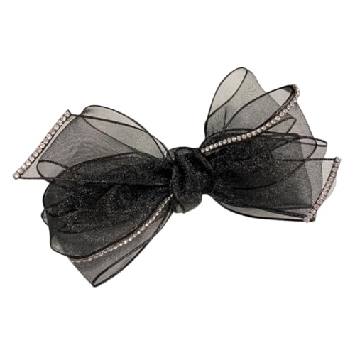 HONITANO 1stück Organza Haarklammer Mit Strasssteinen Eleganter Haarschmuck Für Damen Modische Schleifen-haarspange Für Jeden Anlass Leicht Und Kompakt Für Verschiedene Haarstyles von HONITANO