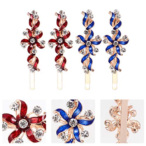 HONITANO 2 Paar Blumen Haarnadeln Haarklammern aus Legierung für Frauen Haarschmuck für Partys und Zeremonien von HONITANO