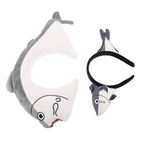 HONITANO 2 STÜCK Lustige Fisch Haarreifen Cartoon Stirnband Kostümzubehör für Halloween Partys Cosplay für Erwachsene von HONITANO