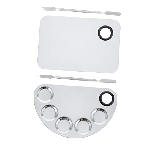 HONITANO 2 Sätze Make Up Mischplatten mit Nagelkunst Lidschatten und Lippenstift Einfach zu Reinigen Tragbar und Platzsparend für Profis und Anfänger von HONITANO