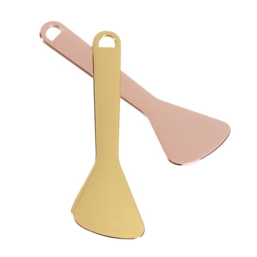 HONITANO 2 Stück Augencreme löffel Kosmetischer Massage spatel in Gold und Roségold Glatte Oberfläche zur Augenpflege und Gesichtscreme anwendung Tragbar und Entspannend zur Minderung von von HONITANO
