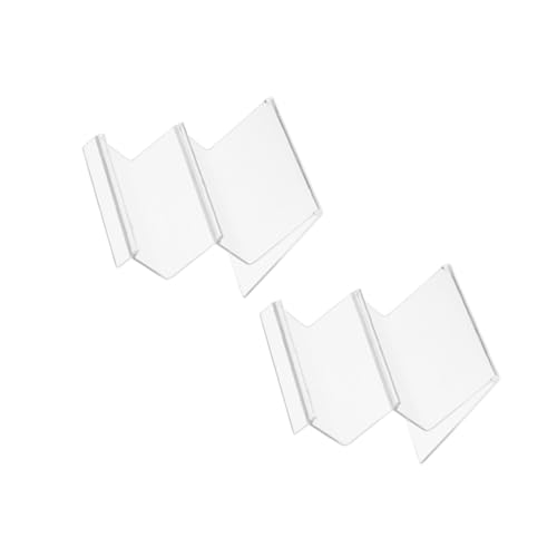 HONITANO 2 Stück Dicke Transparente Acryl aufbewahrungsregale Doppellagige Geldbörsen Schmuckständer Praktische Aufbewahrung für Brillen Bücher Klarer Desktop organizer von HONITANO