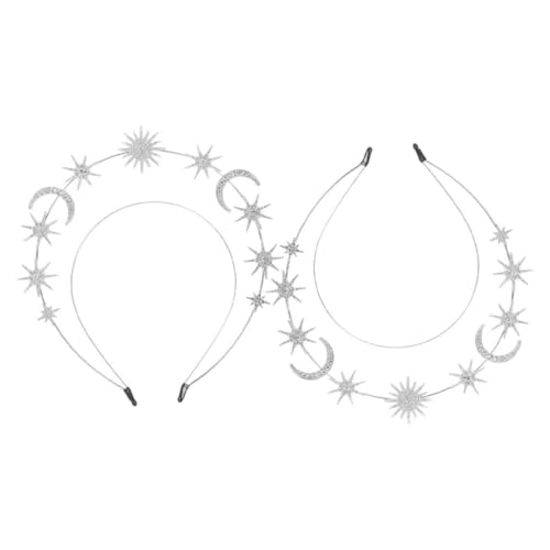 HONITANO 2 Stück Doppellagige Metall Haarreifen mit Stern und Mond Elementen Leichtes Komfortables Haarschmuck für Damen Modisches Accessoire für Partys Hochzeit Cosplay und Göttin Kostüm HONITANO 2 Stück Doppellagige Metall Haarreifen mit Stern und Mond Elementen Leichtes Komfortables Haarschmuck für Damen Modisches Accessoire für Partys Hochzeit Cosplay und Göttin Kostüm von HONITANO