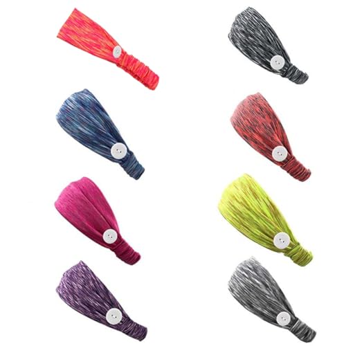 HONITANO 2 Stück Elastisches Fitness Haarbänder mit Knopf Schweißabsorbierend Atmungsaktiv Stirnband für Yoga Workout Sport Damen Herren Rutschfest und Komfortabel Zufällige Farbe HONITANO 2 Stück Elastisches Fitness Haarbänder mit Knopf Schweißabsorbierend Atmungsaktiv Stirnband für Yoga Workout Sport Damen Herren Rutschfest und Komfortabel Zufällige Farbe von HONITANO