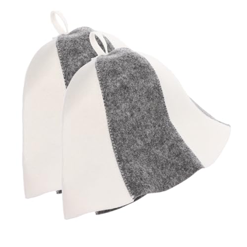 HONITANO 2 Stück Gefilzter Sauna hut Atmungsaktive Saunahüte für Damen Schützend gegen Hitze und Trockenheit Geeignet für Sauna Dampfbad und Wellness Zuhause von HONITANO