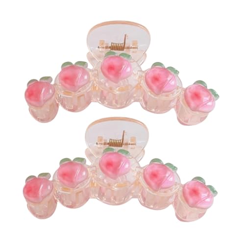 HONITANO 2 Stück Große Haarklammer aus Strapazierfähigem Resin für Dickes Haar Rutschfeste Haarkralle zum Duschen Make Up und Alltag Modischer Haarschmuck für Damen und Mädchen von HONITANO
