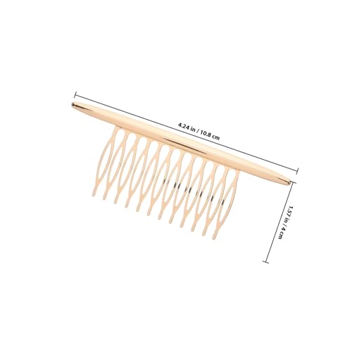 HONITANO 2 Stück Haarkämme aus Langlebiger Gold Silberfarbener Glatter Legierung Modische Haarschmuck accessoires für Frauen und Mädchen Einfache Anwendung für Tägliche und Festliche von HONITANO