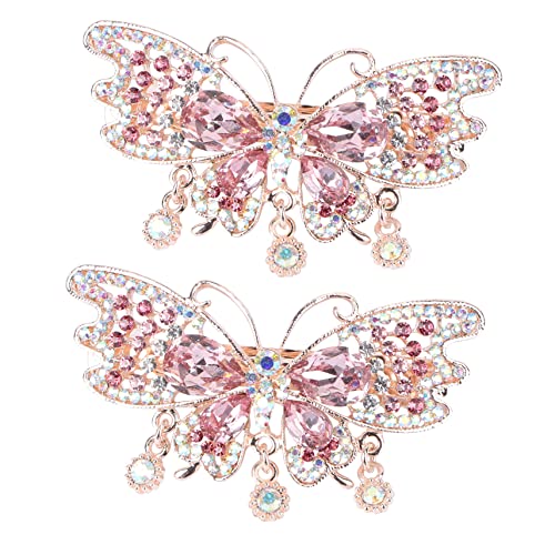 HONITANO 2stücke Haarspangen Aus Kristall Für Pferdeschwanzhalter Automatische Haarclips Aus Eisen Und Strass Für Frauen Und Mädchen Geeignet Für Partys Festivals Und Alltag von HONITANO