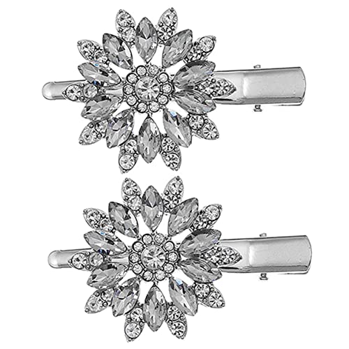 HONITANO 2 Stück Haarspangen mit Blumenmotiv Glitzernde Haaraccessoires für Damen und Mädchen Design für Hochzeiten Partys und Alltag von HONITANO
