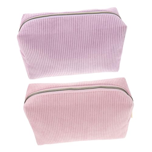 HONITANO 2 Stück Kosmetiktaschen aus Kordsamt mit Reißverschluss Kompakt und Tragbar Handtasche für Make-up und Reise Praktische Aufbewahrungstasche für Damen Leicht und Robust für Alltag HONITANO 2 Stück Kosmetiktaschen aus Kordsamt mit Reißverschluss Kompakt und Tragbar Handtasche für Make-up und Reise Praktische Aufbewahrungstasche für Damen Leicht und Robust für Alltag von HONITANO