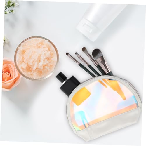 HONITANO 2 Stück Kosmetiktaschen in Muschelform aus Silberfarbenem pu und TPU Wasserabweisend Leicht Geräumig als Personal Care Bag und Makeup Organizer für Reisen und Alltag von HONITANO