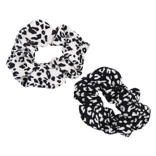 HONITANO 2 Stück Leopardmuster Haargummis Elastisch Modisch Robust für Frauen Vielseitig Stylbar Haarschmuck Dehnbar Fester Griff von HONITANO
