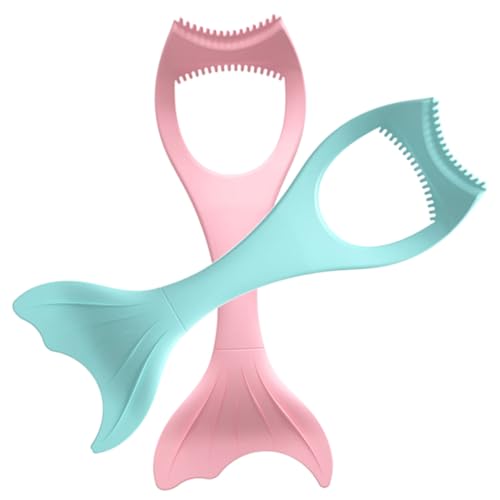 HONITANO 2 Stück Make up Werkzeug Wimpern Eyelinerhilfe Silikon Mascara Schutzkarte Langlebig für Anfänger und Tägliche Anwendung Rosa Blau von HONITANO