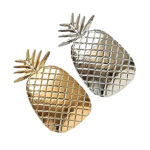 HONITANO 2 Stück Mode Haarnadeln im Ananas Design für Damen Alloy Haarklammern Haaraccessoires Silber Stilvolle Deko für Haare Kleidung und Taschen von HONITANO