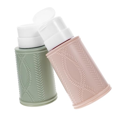 HONITANO 2 Stück Nagellackentferner Flaschen Nachfüllbare Pumpspender Kompakte und Tragbare Leere Flasche für Nagelkunst und Kosmetikprodukte Einfach zu Bedienen Hochwertigem Material von HONITANO