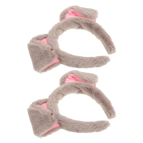HONITANO 2 Stück Plüsch Hundeohren Haarreif Weiches Haarband Cartoon Tierohren Kopfschmuck für Kostümfest Cosplay Party Mädchen und Erwachsene von HONITANO