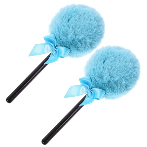 HONITANO 2 Stück Puderquaste Gesicht Make-up-schwämme Lose Puff- Für Mineral Pulver Puste Machen Mischen Mini-make-up- Kissen Körper Puff Make-up-zubehör Lange Haare Blue von HONITANO