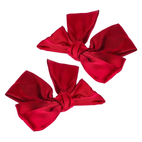 HONITANO 2 Stück Schleife Haarnadel seidig Haarbogen für Frauen Spitze Quaste Bogenclip Haarspange mit Schleife Haarschleifenklammern für Mädchen Bogen Haarnadeln die Seide Golden von HONITANO