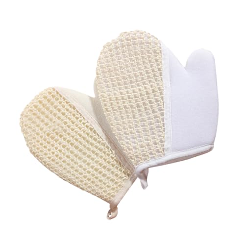 HONITANO 2stücke Sisal-badehandschuhe Für Erwachsene Und Junge Mädchen Exfolierende Duschhandschuhe Für Gründliche Körperreinigung Und Sanftes Peeling Waschbar Und Langlebigx von HONITANO
