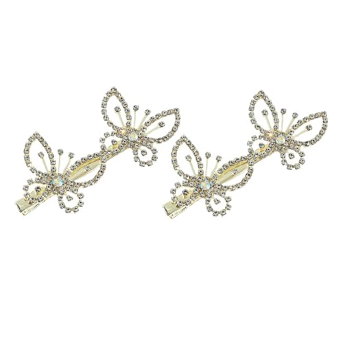 HONITANO 2 Stück Strass Schmetterlings Haarklammern Damen Haarspangen Stilvolle Haar Accessoires für Alltag Festival Party Frisuren von HONITANO