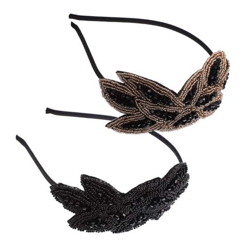 HONITANO 2 Stück Strass-stirnband Spa-stirnband Reize Zubehör Stirnbänder Haarschmuck Edelsteine Für Perlenstirnband Hochzeit Haarband Haarreifen Aus Strass Frauen Haarreifen Strasssteine von HONITANO
