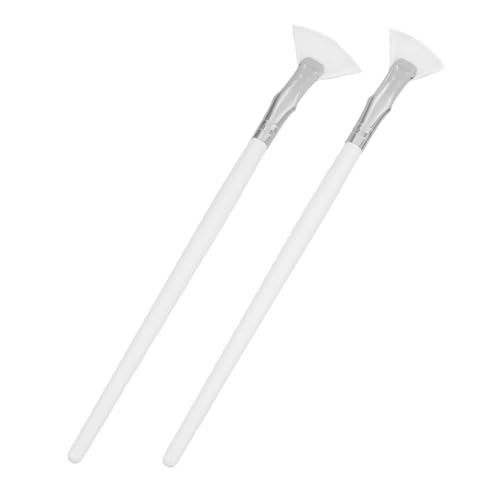 HONITANO 2 Stück Teiliges Abgeschrägte Lidschattenpinsel für Frauen Weiche Borsten Vielseitig für Augen Nasenschatten Leicht zu Reinigen Präzise Make up anwendung Tragbar Weiß von HONITANO