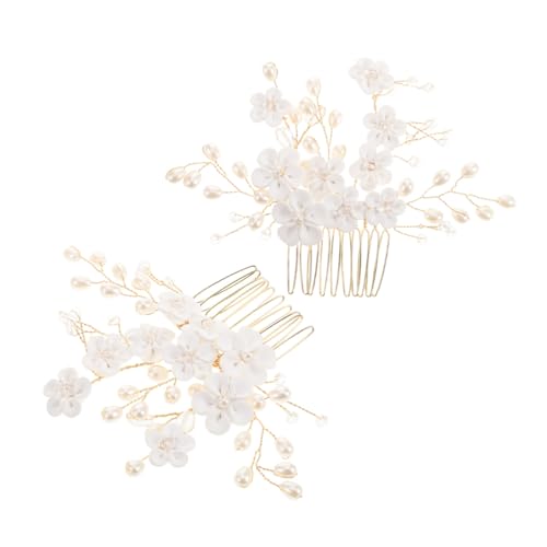 HONITANO 2 Stück Teiliges Braut-haarkamm Künstlichen Perlen Leichter Eleganter Hochzeitsschmuck für Braut und Brautjungfern Komfortabel für Lange Nutzung für Fotoshootings und Festliche HONITANO 2 Stück Teiliges Braut-haarkamm Künstlichen Perlen Leichter Eleganter Hochzeitsschmuck für Braut und Brautjungfern Komfortabel für Lange Nutzung für Fotoshootings und Festliche von HONITANO