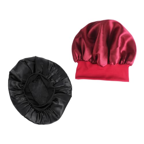 HONITANO 2 Stück Teiliges Damen mit Elastischem Breitem Rand Haarschonende Kappen für Chemotherapie Hautfreundlich Verstellbar Geeignet für Nacht und Haushaltgebrauch von HONITANO