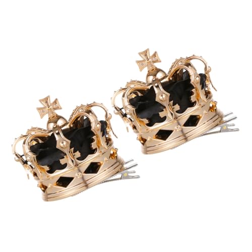 HONITANO 2stücke Königliche Mittelalterliche Krone Haarspange Für Mädchen Haaraccessoires Haarnadeln Party-kopfschmuck Für Geburtstage Und Feste von HONITANO