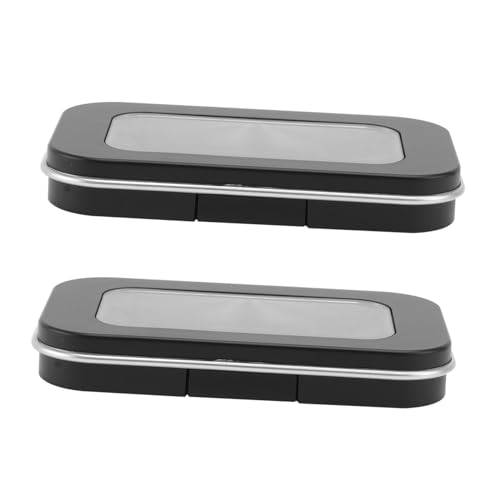 HONITANO 2 Stück Teiliges Magnetisches Kunststoff Eyeshadow Box Praktische Tragbare Lidschatten Aufbewahrung mit Fächern Kompakt für Reisen und Kosmetik Organizer von HONITANO