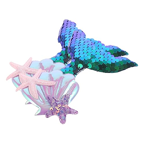 HONITANO 2 Stück Teiliges Meerjungfrau Haarspangen für Mädchen Glitzernde Pailletten Haarschmuck Kindgerecht und Vielseitig für Strandpartys Geburtstage und Festliche Anlässe von HONITANO
