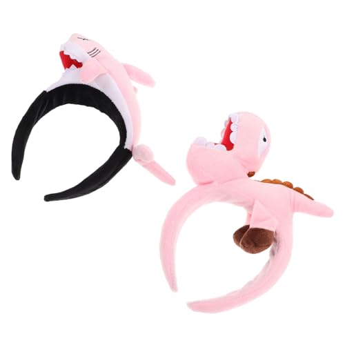 HONITANO 2 Stück Teiliges Plüsch Tier Haarreifen Dinosaurier Weiche Hautfreundliche Kostüm-accessoires für Mädchen Frauen für Rollenspiele Geburtstagsfeiern Halloween und von HONITANO