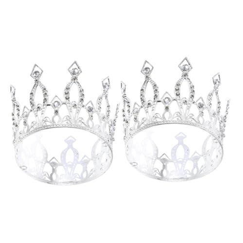HONITANO 2 Stück Teiliges Strass Diadem Braut Haarreif Silberne Runde Hochzeitskopfbedeckung mit Funkelnden Kristallen Leichtes Komfortables Brautschmuck Accessoire für Geburtstags und HONITANO 2 Stück Teiliges Strass Diadem Braut Haarreif Silberne Runde Hochzeitskopfbedeckung mit Funkelnden Kristallen Leichtes Komfortables Brautschmuck Accessoire für Geburtstags und von HONITANO