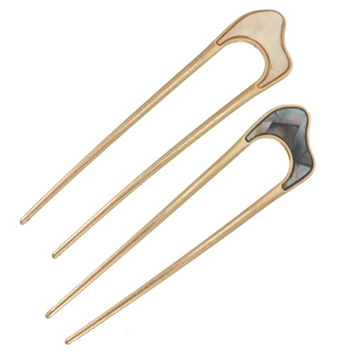 HONITANO 2 Stück Teiliges U förmige Retro Haarnadeln aus Legierung Stilvolle Haarstäbchen zum Festen Fixieren Modischer Vintage Haarschmuck für Damen Geeignet für Partys und Besondere von HONITANO
