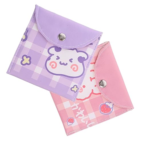 HONITANO 2 Stück Tragbare Hygienebeutel Damenbinden Aufbewahrungstasche PU Material Wasserabweisend Multifunktional für Outdoor Mädchen Perioden Tasche Kompakt Praktisch von HONITANO