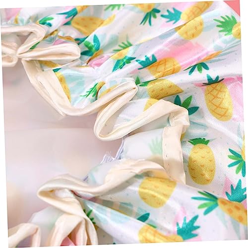 HONITANO 2 Stück Wasserdichte Duschhaube Damen mit Gelbem Ananas Print Doppellagige Peva Badekappe zum Schutz der Haare Beim Duschen und Wiederverwendbar und Bequem für Alltag von HONITANO