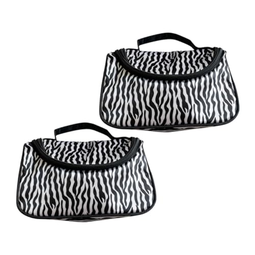 HONITANO 2stücke Kosmetiktasche Im Zebra-Design Reise-Organizer Mit Großer Kapazität Für Damen Für Make-up Toilettenartikel Und Kosmetik Und Langlebig Für Unterwegs von HONITANO