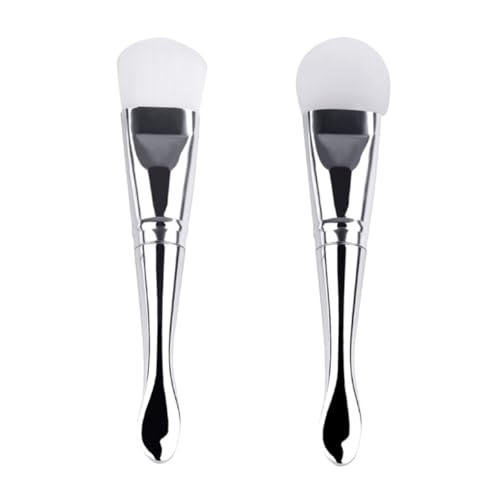 HONITANO 2 Stücke Silikon Gesichtsmaske Satz Waschbare Maskenbürsten mit Löffel für Selbstgemacht Hautpflege und für Reisen und Zuhause von HONITANO