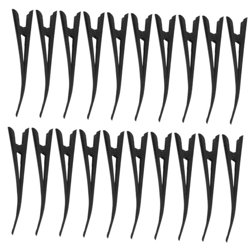 HONITANO 20 Stück Duckbill Haarclips für Damen Matte Schwarze Metall-alligator-clips Rutschfeste Styling-accessoires für DIY Frisuren Party Hochzeit und Alltag von HONITANO