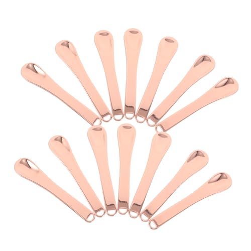 HONITANO 20 Stück Schönheitslöffel Creme- -Tool Make-up-Creme-Spatel Mini-Gesichtsspatel Augencremelöffel aus Metall Hautpflege- augencreme löffel Zinklegierung Roségold von HONITANO