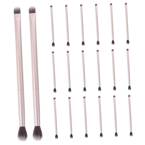 HONITANO 20 Stück Teiliges Doppelseitiges Make Up Pinselset Weiche Synthetische Borsten Vielseitig für Lidschatten und Nasenschattierung Hautfreundlich Einfach zu Reinigen für Präzises von HONITANO