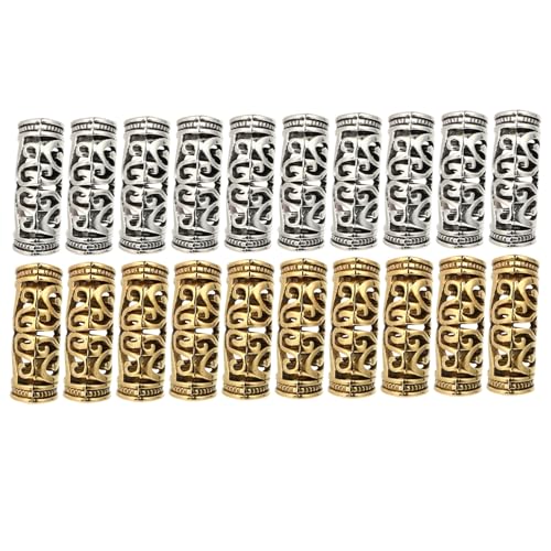 HONITANO 20 Stück Teiliges Dreadlock Ringe Haarschmuck Haarcuffs für Zöpfe Dreadlock Accessoires in Antik Silber und Gold Geeignet für Frauen Partys Hochzeiten Flechten und Alltagslook HONITANO 20 Stück Teiliges Dreadlock Ringe Haarschmuck Haarcuffs für Zöpfe Dreadlock Accessoires in Antik Silber und Gold Geeignet für Frauen Partys Hochzeiten Flechten und Alltagslook von HONITANO