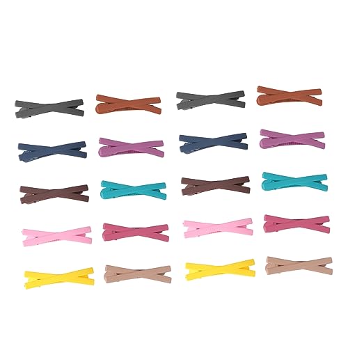 HONITANO 20 Stück Teiliges Haarklammer für Mädchen Matte Bunte Cross Haarspangen Vielseitig Einsetzbar für Alltag Party Geburtstag und Weihnachten Passend für Kleinkinder bis Frauen von HONITANO